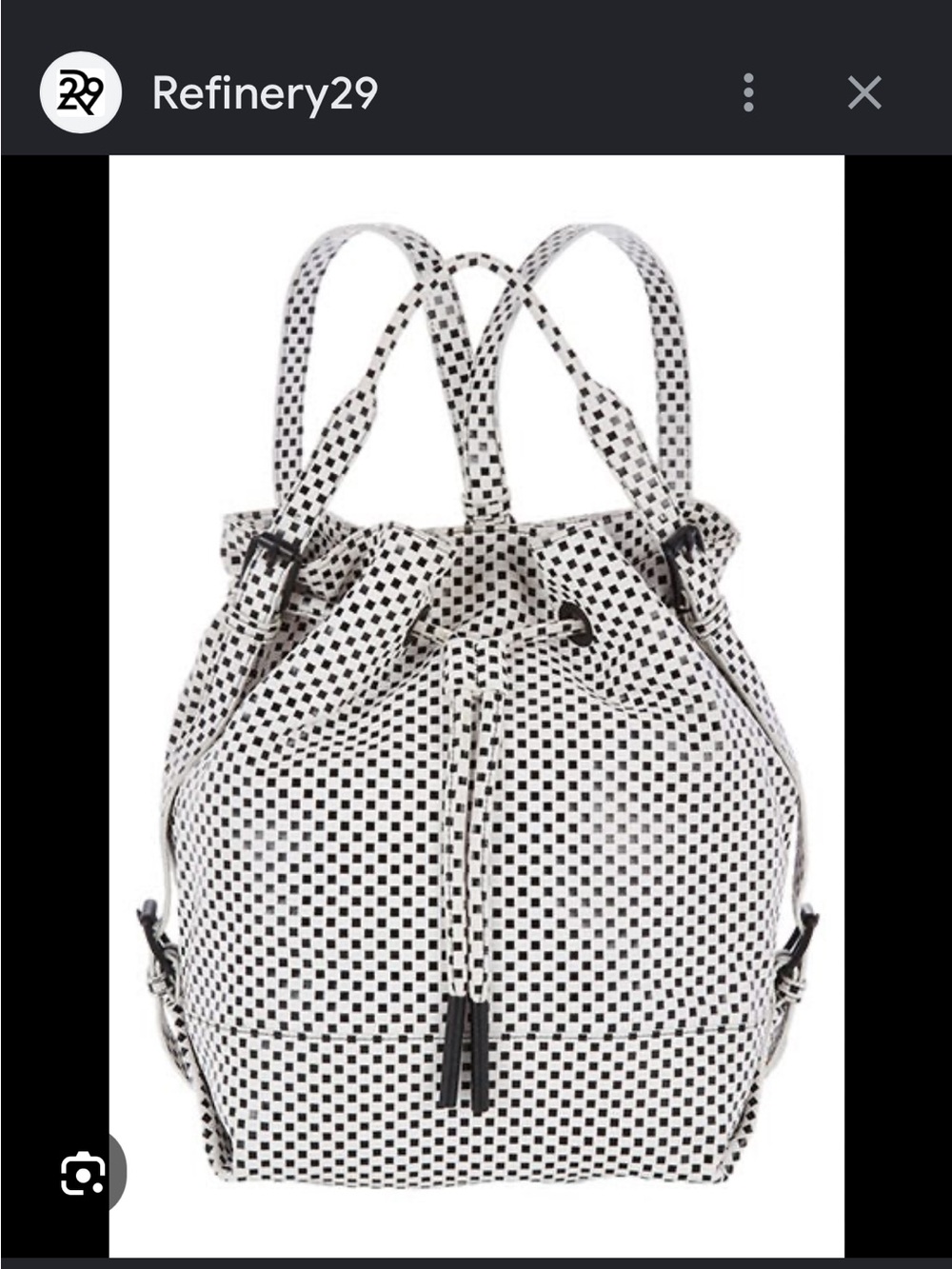 Opening Ceremony - Check-Print Izzy Convertible Backpack - Leather